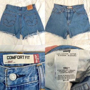 Levi’s 560 Cut Off Shorts High Rise 33 x 30
